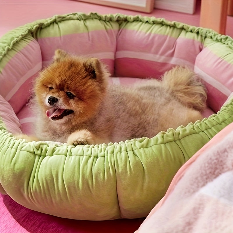 Cozy Comfort Cat Bed For Indoor Cats Reversible Donut Design Washable 21x21 Inches