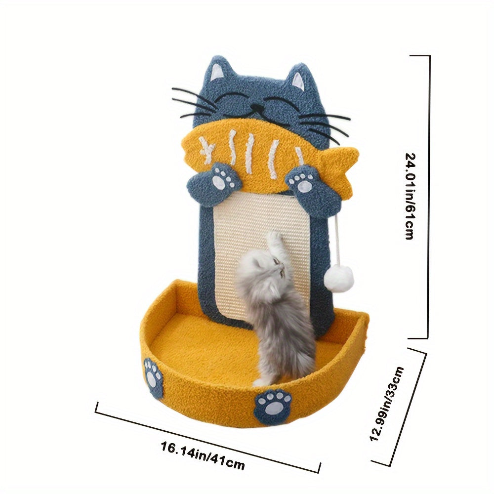 Sisal Cat Scratch Board Nest Integrated Toy Scratch Resistant Debris Free Cat Supplies