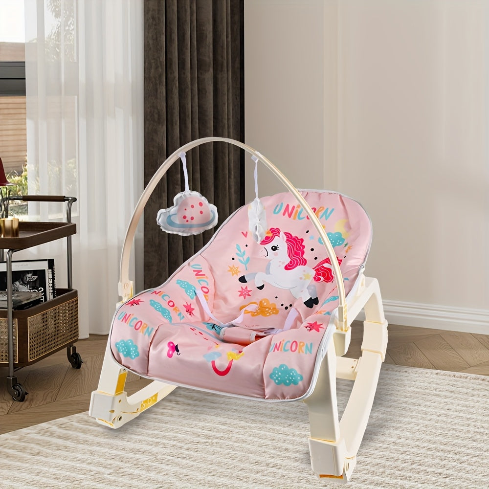 Baby Rocking Chair Super Soft Cloth Multifunctional Soothing Recliner for Newborns