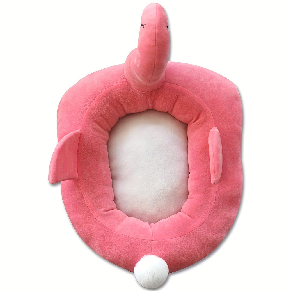 Petgrow Flamingo Shaped Cute Cat Bed Sofa Cozy Memory Foam Mat for Cats and Small Pets