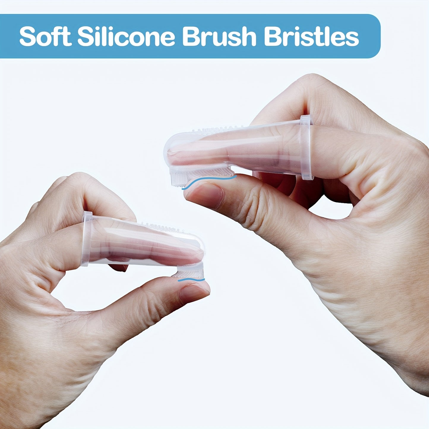 Baby Finger Toothbrush Set for Newborns and Toddlers Silicone Oral Cleaner and Massager 4pcs