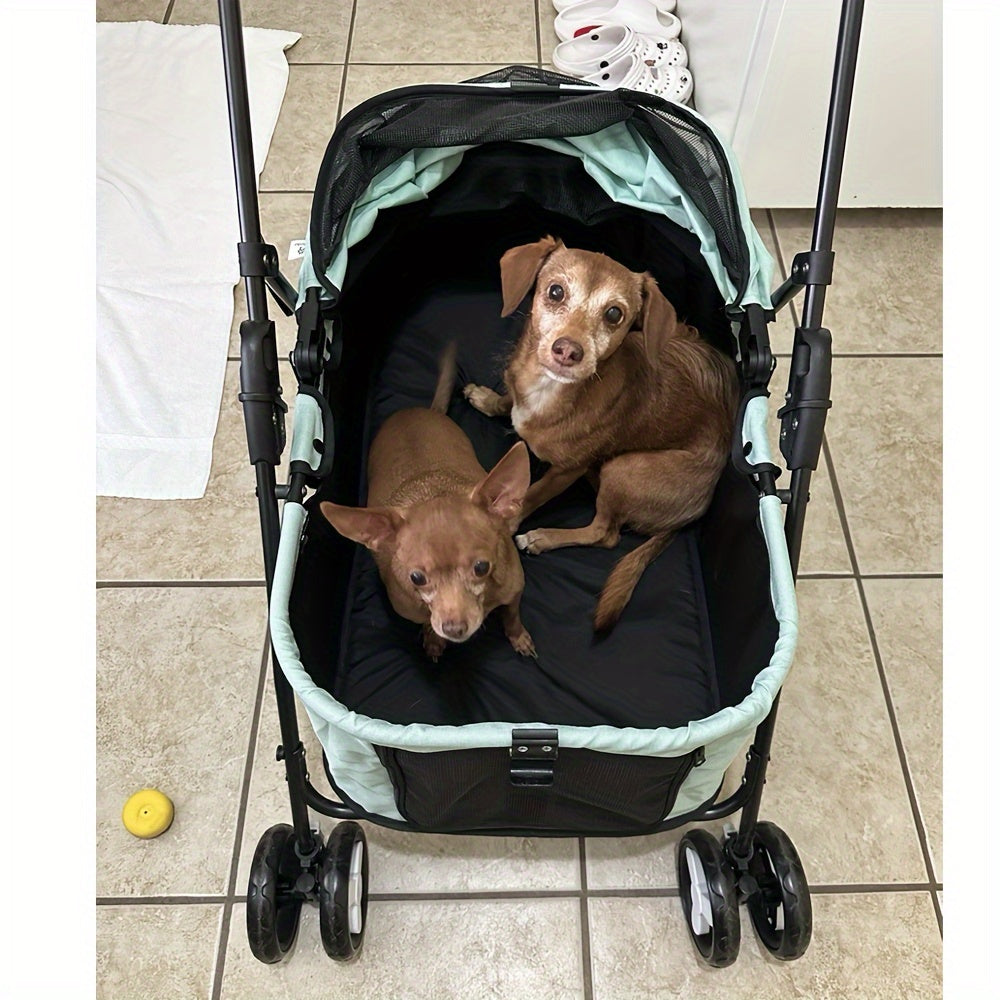 Suitable For Pets Up And Down From The Ground Lower Rectangular Pet Car, Cat And Dog Cart, Convenient Travel, Sleep At Ease Multi-functional Storage Car, Large Capacity, Black Gray Powder Coffee Blue Green Dark Green Optional