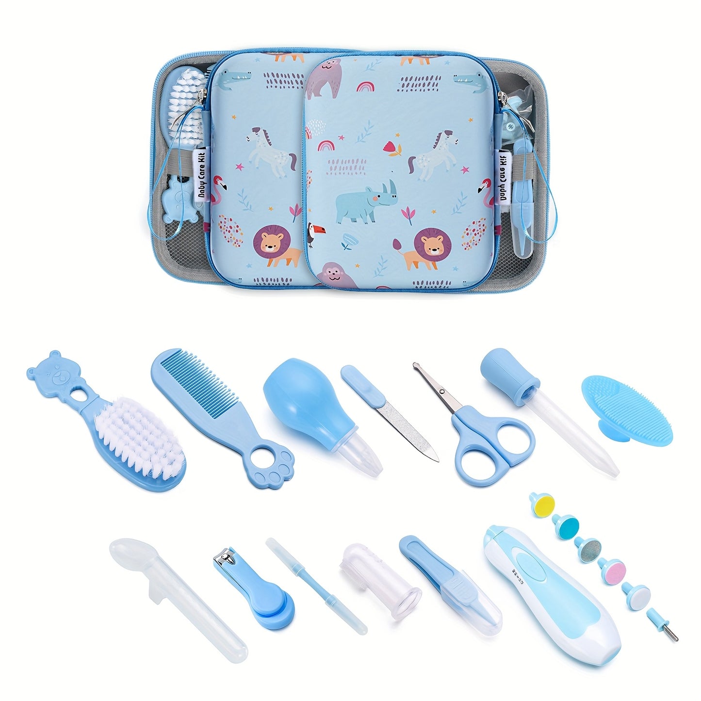Essential Grooming Kit for Kids Includes Brush Comb Nail Clippers and Nasal Aspirator