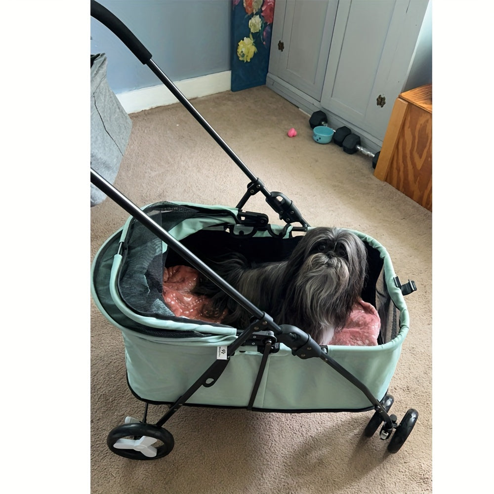 Suitable For Pets Up And Down From The Ground Lower Rectangular Pet Car, Cat And Dog Cart, Convenient Travel, Sleep At Ease Multi-functional Storage Car, Large Capacity, Black Gray Powder Coffee Blue Green Dark Green Optional