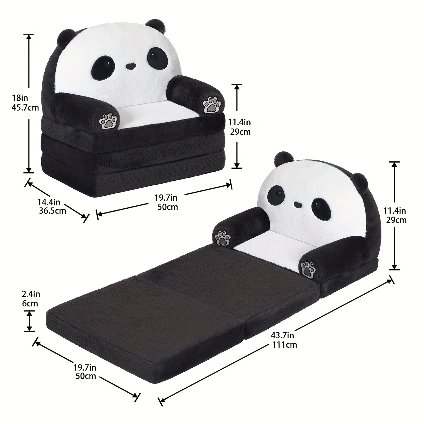 Toddler Plush Chair Foldable Kids Sofa Soft Memory Foam for Reading and Relaxing