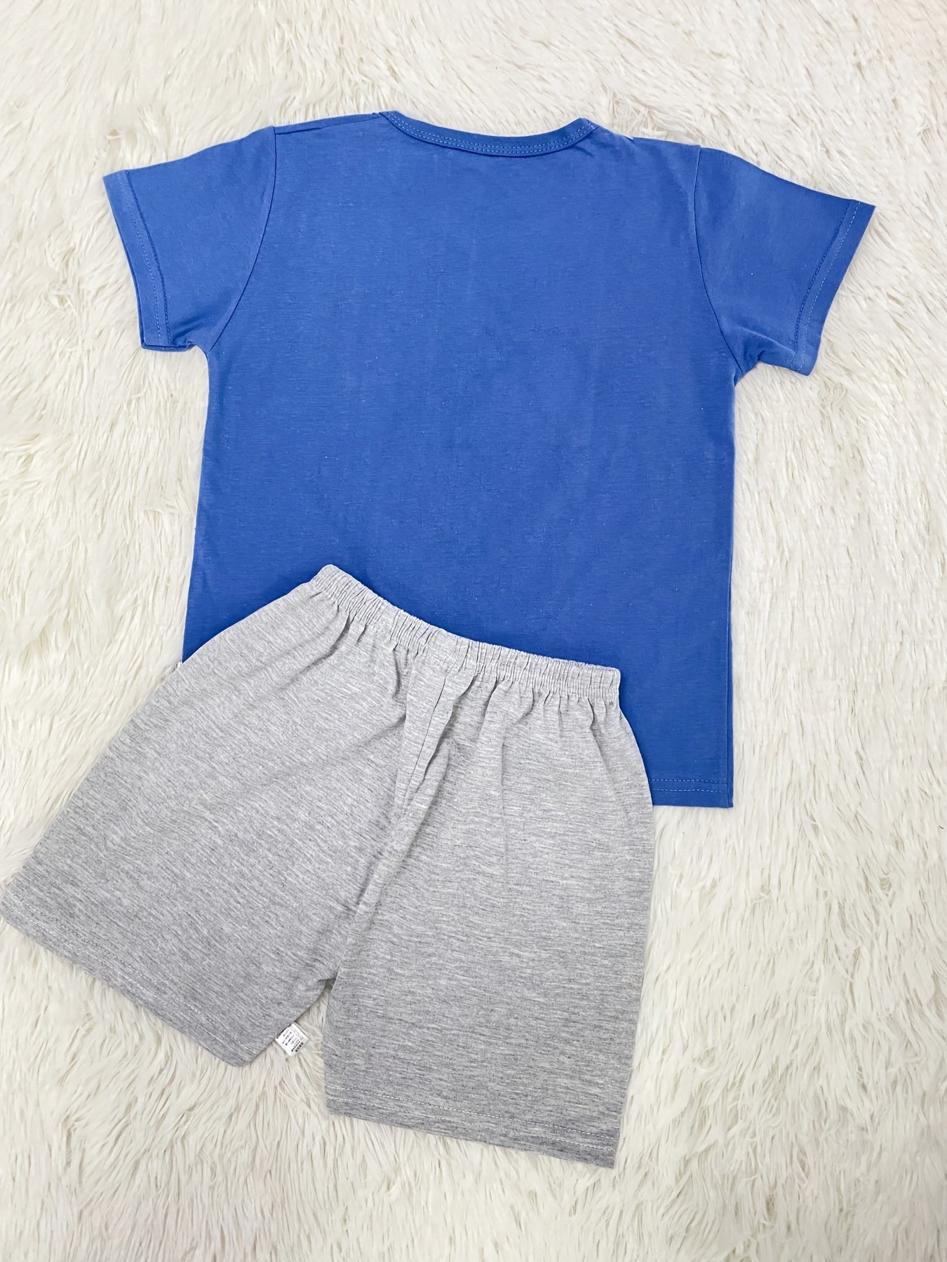 DinoFun Cartoon Dinosaur Sleeveless Shorts Set – Soft and Breathable Comfort for Boys