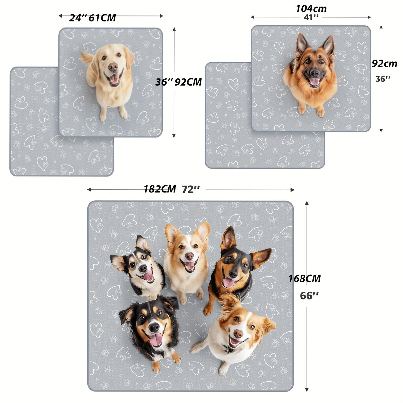 Comfortable Non-Slip Washable Pet Mat for Dogs Extra Large Reusable Odor-Resistant Pads