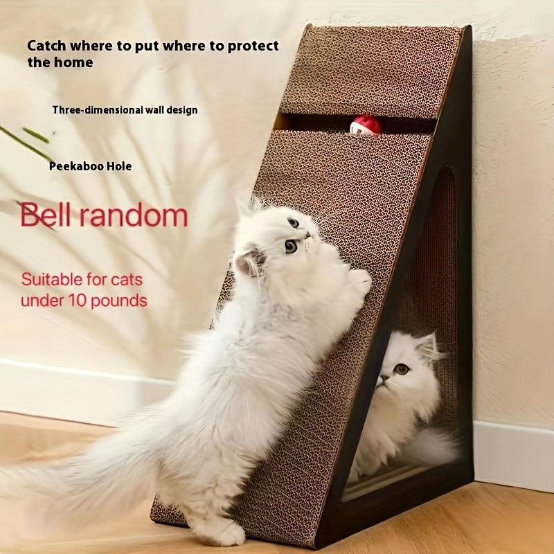 Multi Layer Cat Scratcher with Teasing Ball Interactive Cat Toy for Playful Fun