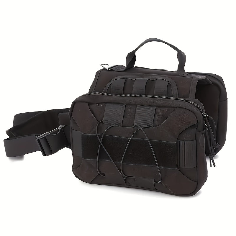 Dog Backpack Dog Harness Tactical Vest for Large Dogs Outdoor Training Suit Combat Suit Set Camping Hunting and Rescue Equipment Medium-Large Dogs