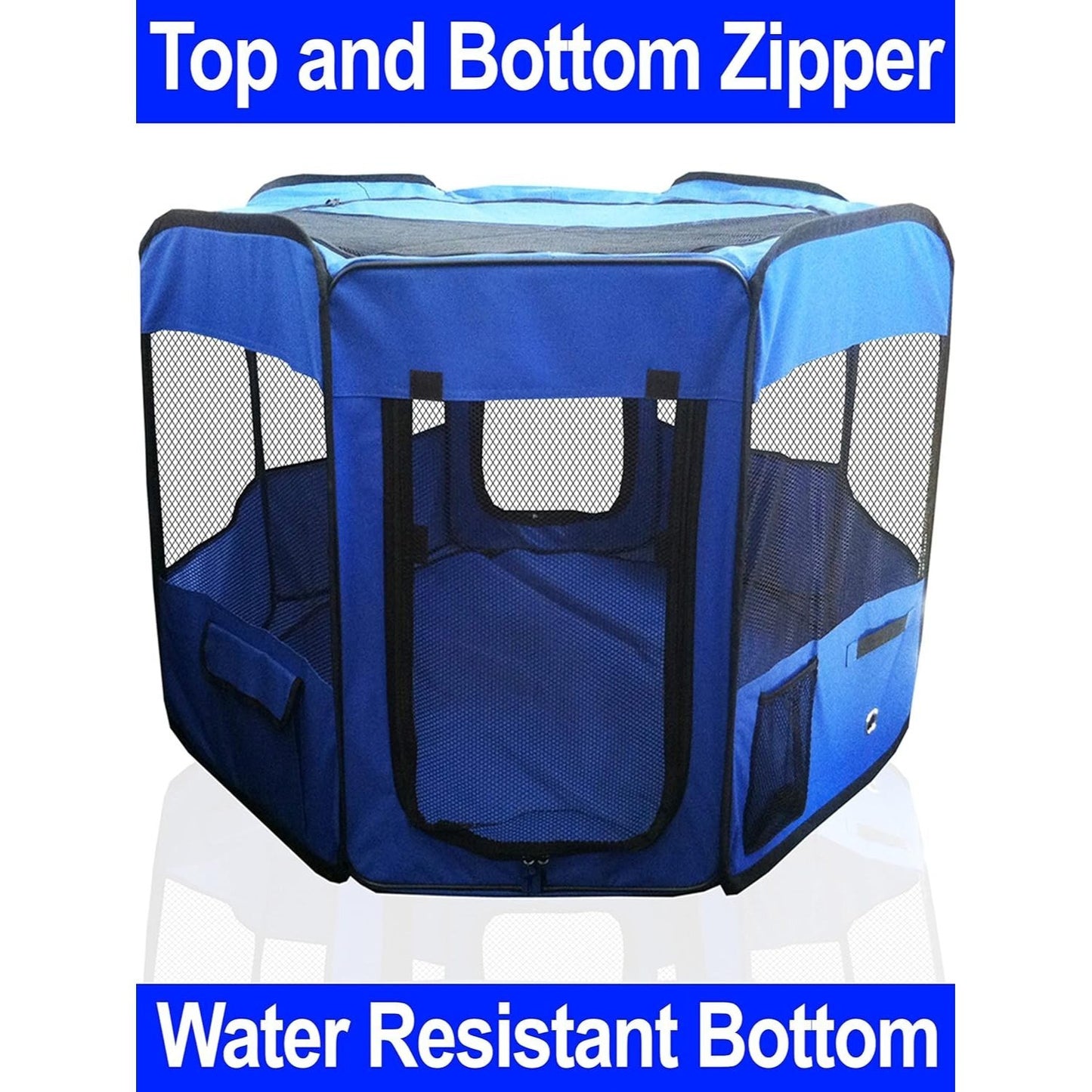 Portable Pet Playpen 45 Inch Large Puppy Kennel for Dogs and Cats Easy Storage Design