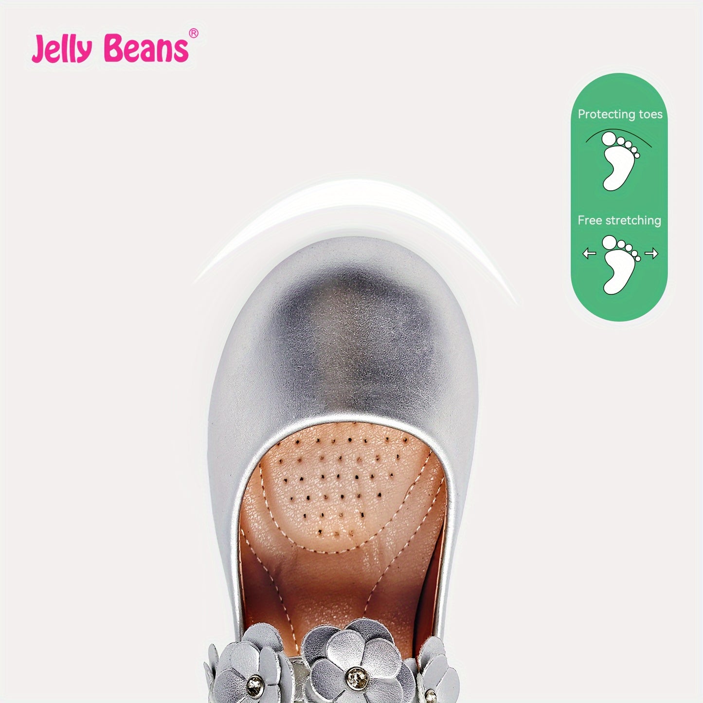 Fashionable Elegant Flower Mary Jane Girls Shoes for Spring and Autumn Casual Wear