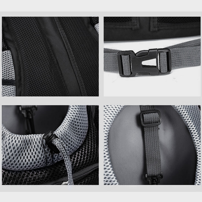 Breathable Mesh Dog Backpack With Adjustable Straps And Belt