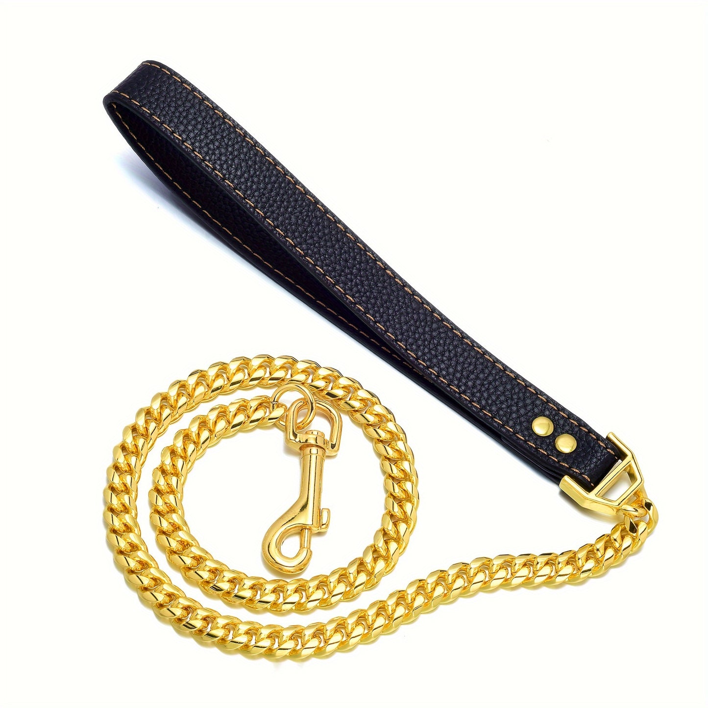 Golden Paws Stainless Steel Dog Leash – Durable and Stylish for All Dog Sizes