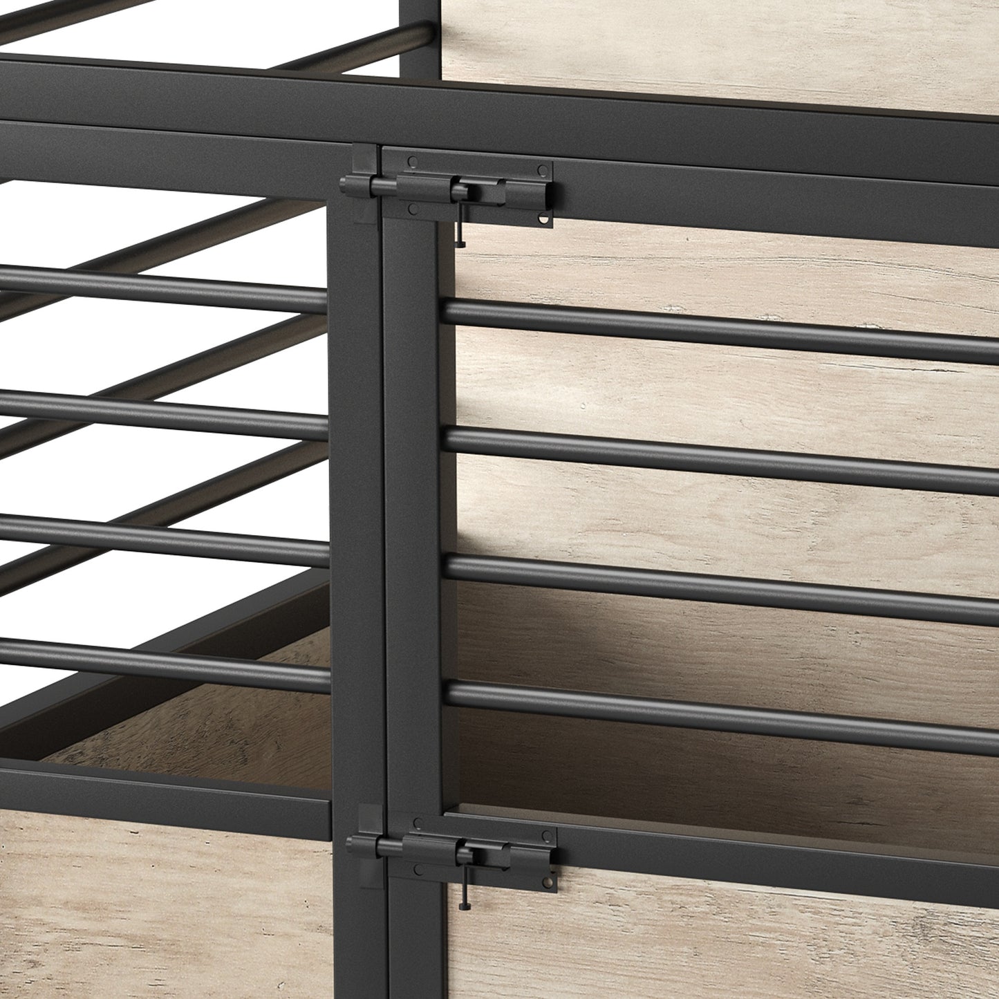 Homshop Heavy Duty Dog Cage Wooden Kennel with Wheels for Indoor Living Spaces