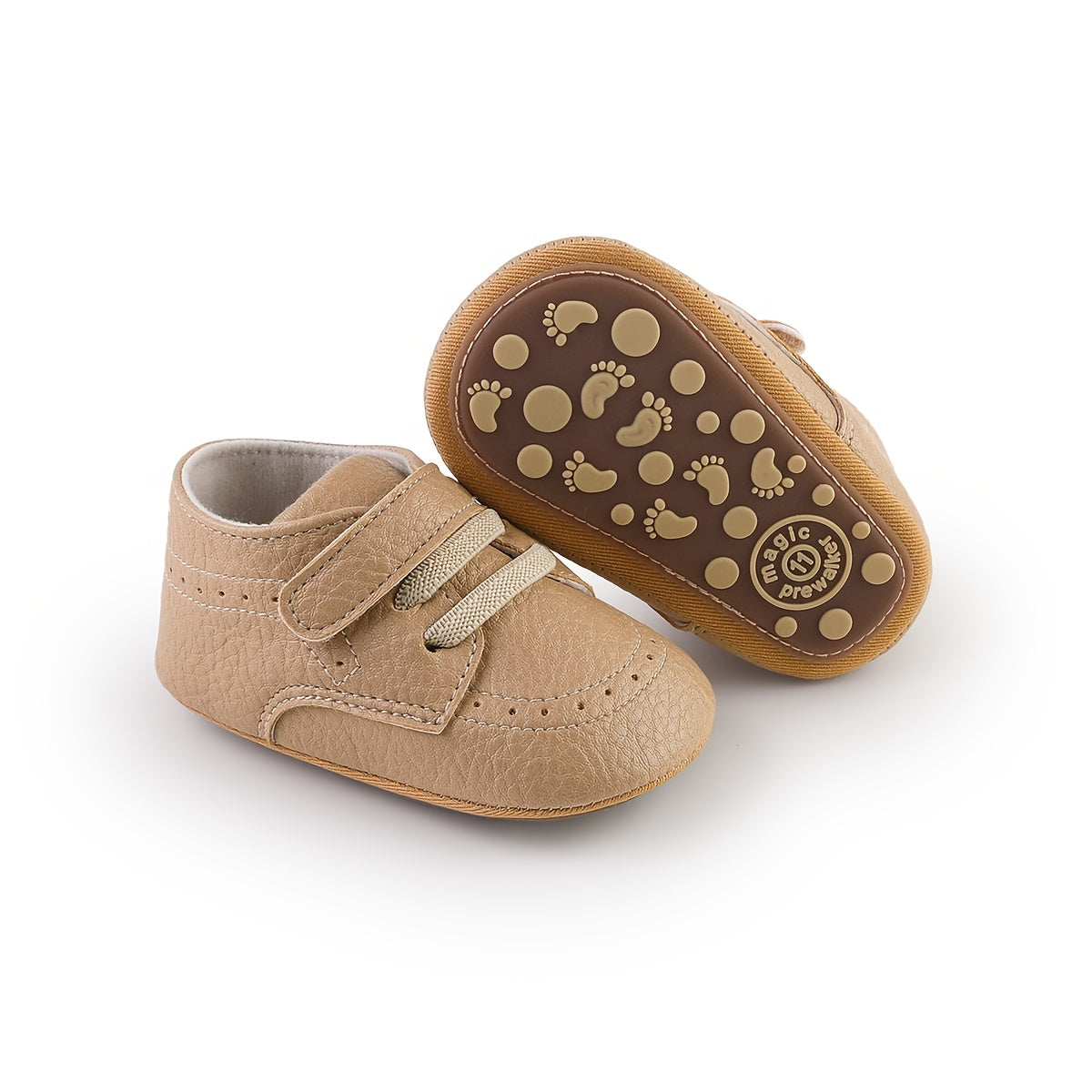 Spring and Autumn New Styles 0-1 Year Old Boys and Girls Solid Color Baby Casual Cute Flat Soft Sole Anti-Slip Casual Shoes