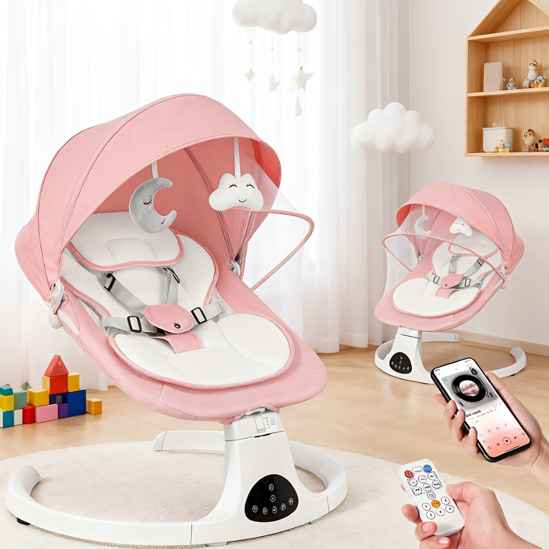 Baby Swing With Five Speeds And Ten Lullabies Indoor Outdoor Use Lightweight Foldable