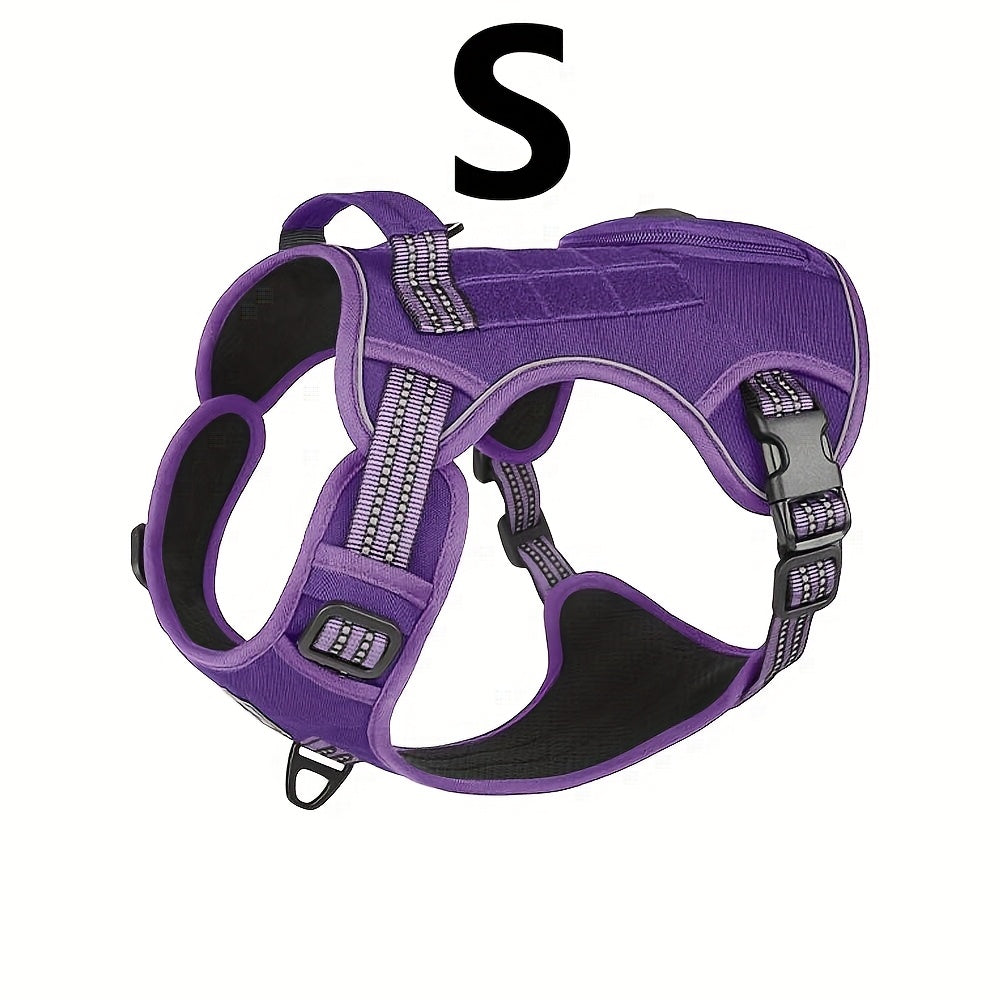 Vest-Style Tactical Dog Harness for Small to Medium Dogs in 6 Colors and Leash Compatible