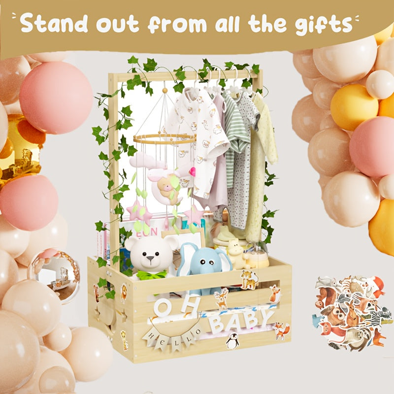 Shower Closet & Storage Basket DIY Alphabet Letters, Dual Rod System, Easy Assembly, Perfect for Baby Showers & Nursery Organization Mother's Day