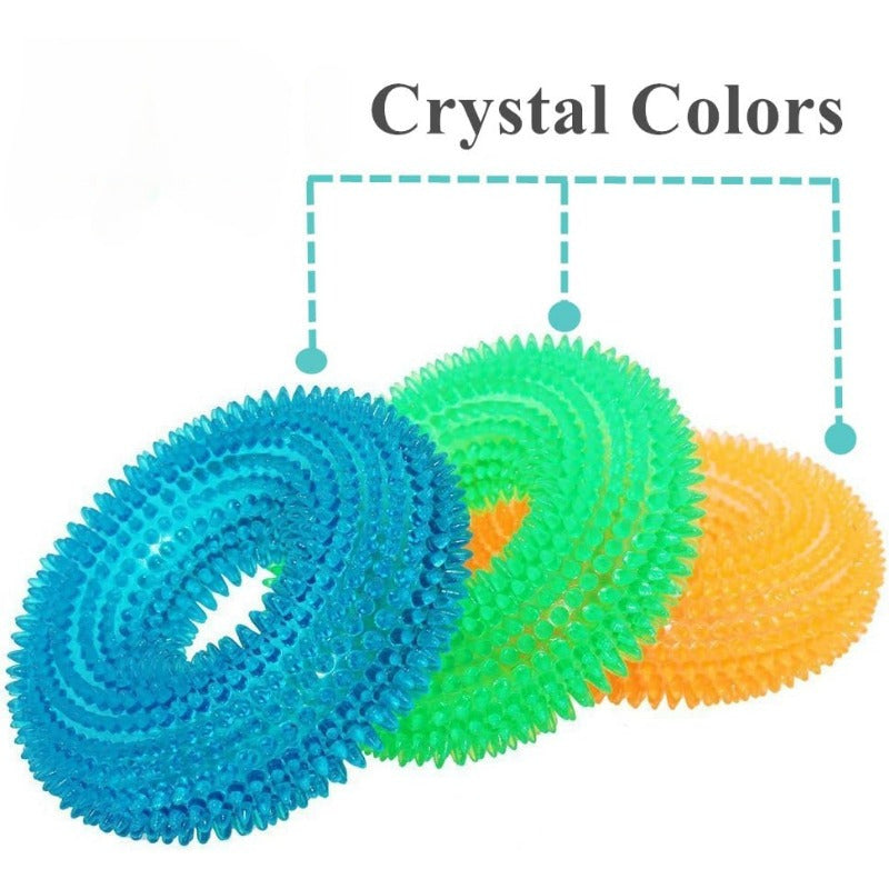 Pack of 4 Non-toxic Rubber Dog Cat Squeaky Chew Toys for All Breeds and Fetch Fun