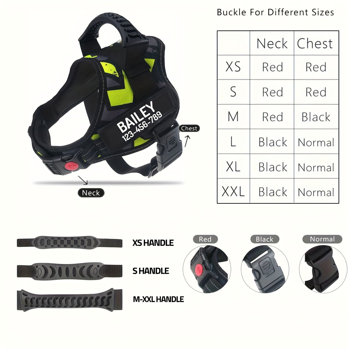 Customizable Polyester Dog Harness with Name & Phone Number, No-Pull Design, Daisy Pattern, Hand Wash Only, for Training & Walking