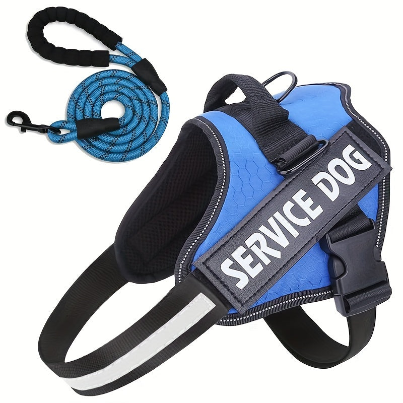 PetComfort 2pcs Dog Chest Harness Set – Adjustable Reflective Nylon for Ultimate Control