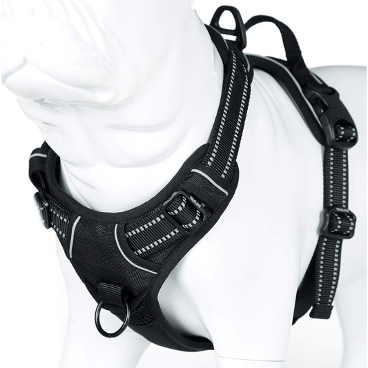 Soft Front Dog Harness Best Reflective No Pull Design with Convenient Handle