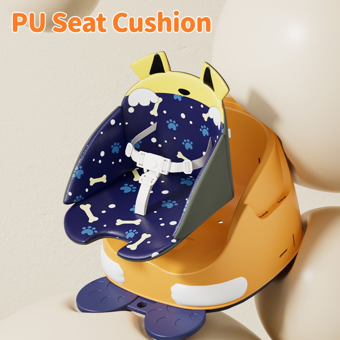 3 in 1 Portable Baby Inflatable Seat Toddler Chair with Activity and Feeding Functions