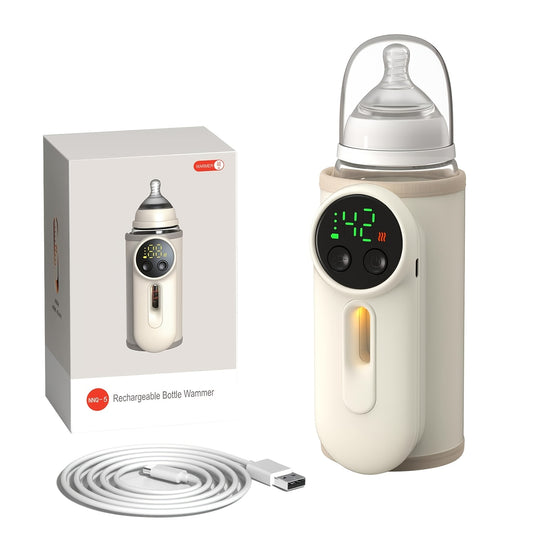 Fast Heating Portable Baby Bottle Heater For Travel With Milk Volume Monitor And Cordless Design