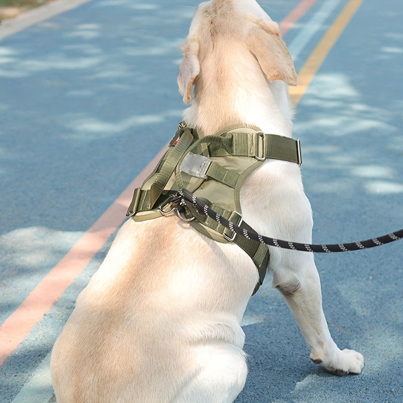 Outdoor Tactical Dog Harness Vest and Leash for Medium Large Dogs Nylon Training Gear