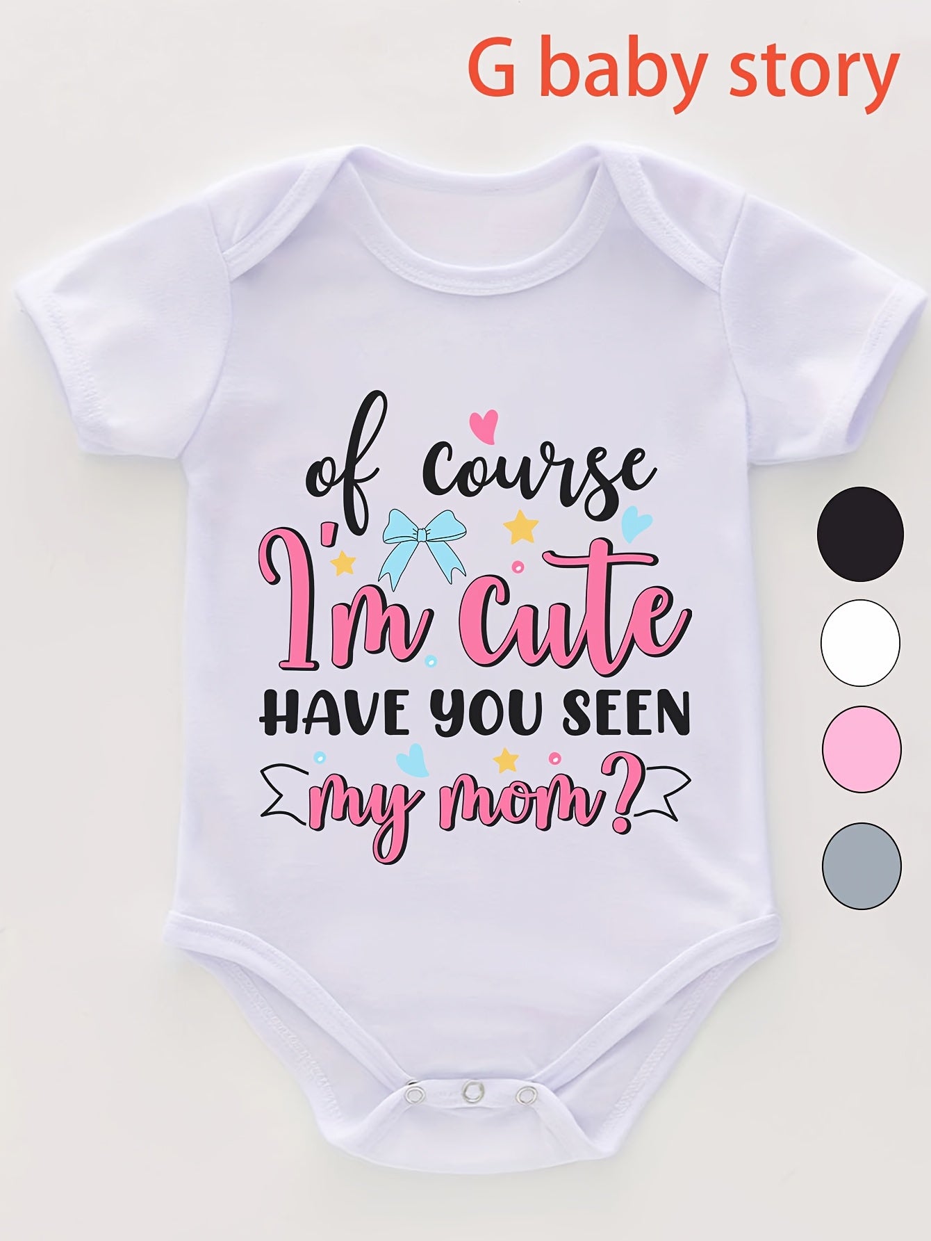 G Baby Story Cute Baby Girl Newborn Romper Soft Cotton Outfit with Star and Butterfly Prints