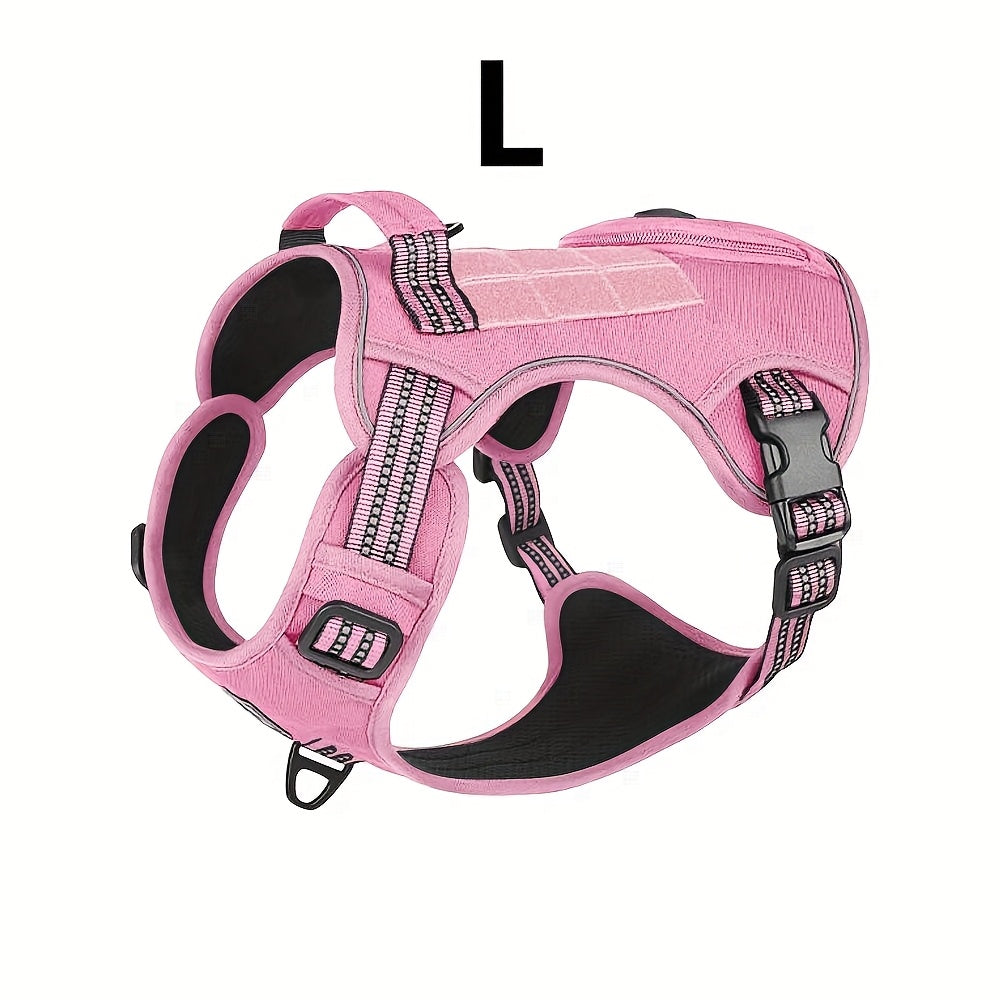 Vest-Style Tactical Dog Harness for Small to Medium Dogs in 6 Colors and Leash Compatible