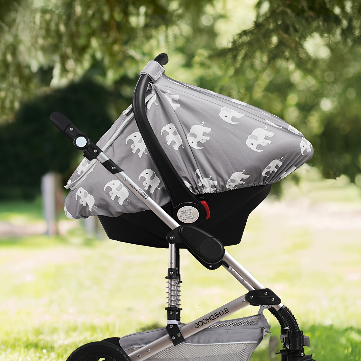 Stretchy & Breathable Baby Car Seat Covers with Peekaboo Design - Kick-Proof & Windproof Infant Carseat Cover for Boys & Girls, Large Window Safety, Durable Polyester Material, Multiple Colors (Light Blue, Pink, Purple, Green