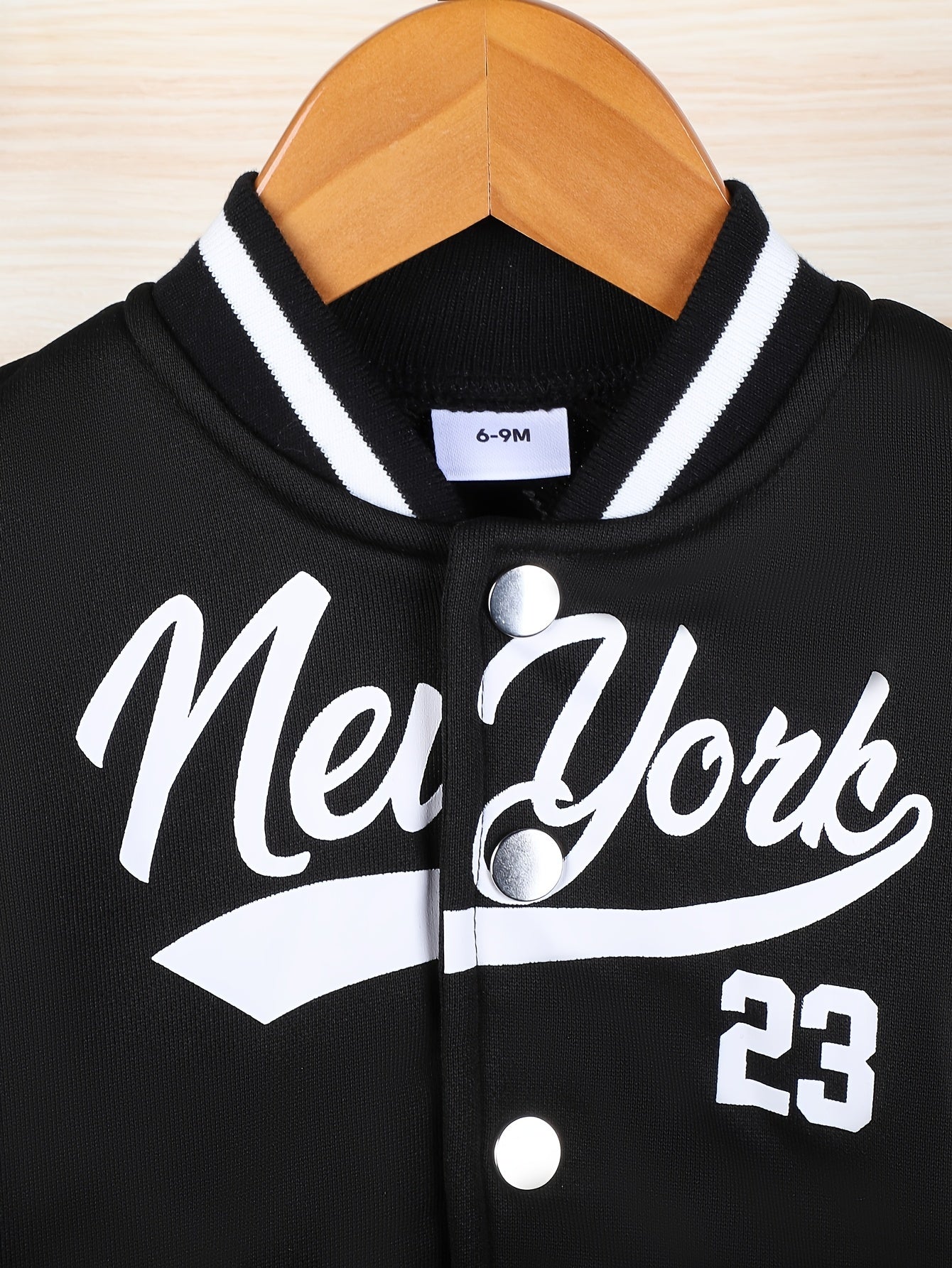 2pcs Baby Boys Fall Winter Hoodie and Pants Set New York 23 Casual Knit Outfit