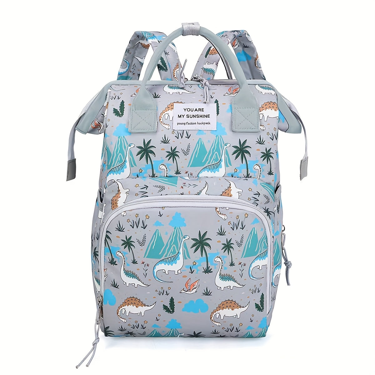 Chic Pink or Gray Diaper Backpack - Spacious & Lightweight Parent Bag with Practical Pockets, Durable Oxford Fabric