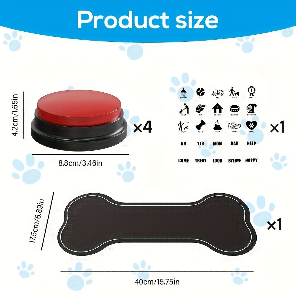 Dog Talking Button 6 Command Training Device for Easy Pet Communication and Training