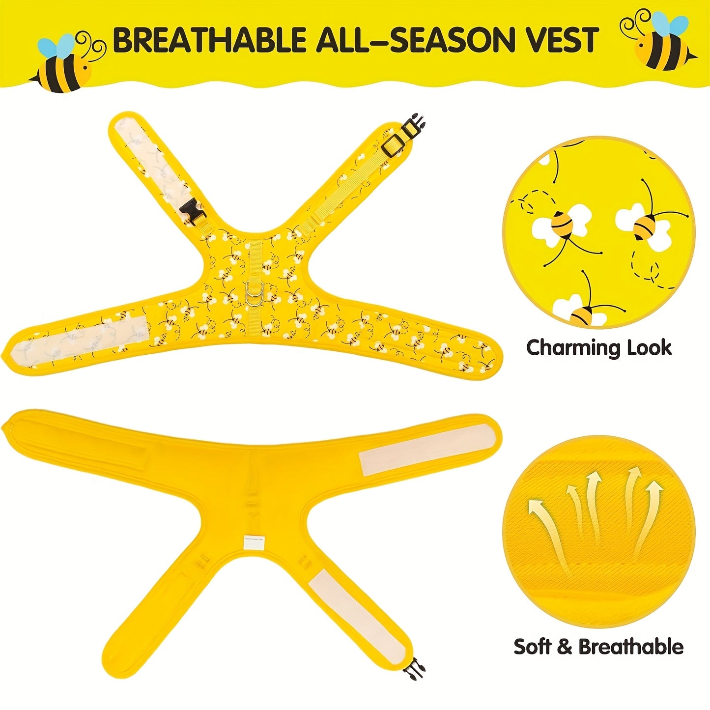 Escape Proof Cat Harness With Leash And Collar Adjustable Soft Vest For Medium Large Cats