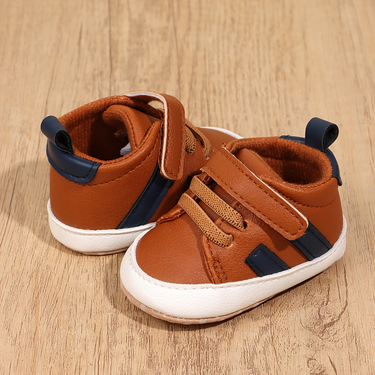 Newborn Baby Boys Girls First Walker Sneakers - Soft Sole, Casual Oxford Dress Moccasins with Easy-Fasten Strap, Low Top Design, Lightweight Fabric Upper, Comfortable for Daily Use, Casual Footwear | Stylish Baby Shoes | Easy