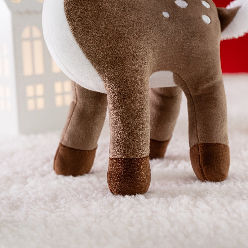 Adorable 12 Inch Brown Deer Plush Toy Soft Fabric Perfect Gift for Kids and Decor