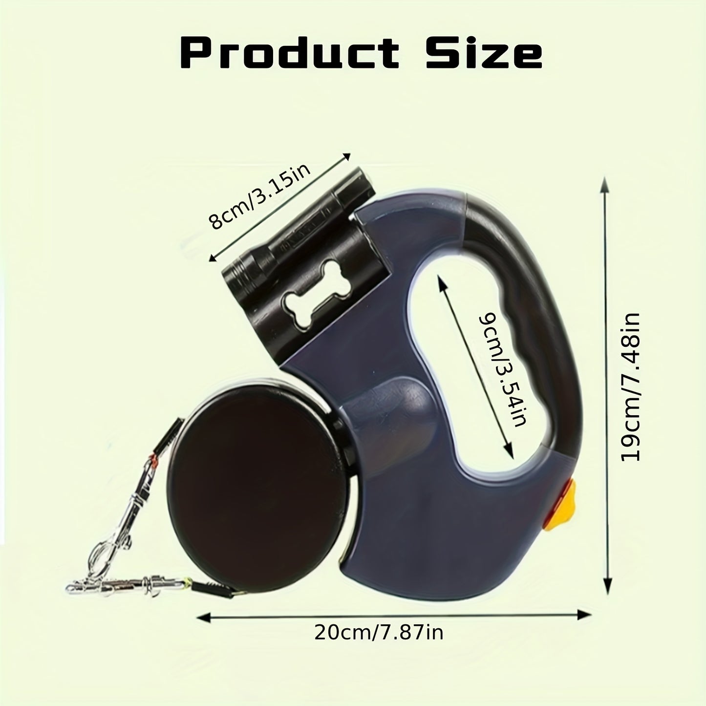 [Double Dog Leash] 2-in-1 Double-headed Self-shrinking Dog Leash | Anti-winding Design, 360-degree Rotation, Suitable for Easy Outdoor Walking with Two Small to Medium-sized Dogs