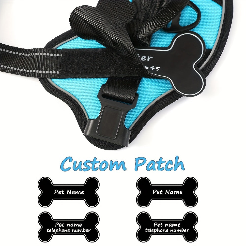Personalized Dog Harness NO PULL Breathable Pet Harness Vest With Lovely Custom Patch Harness For Small Medium Large Dogs