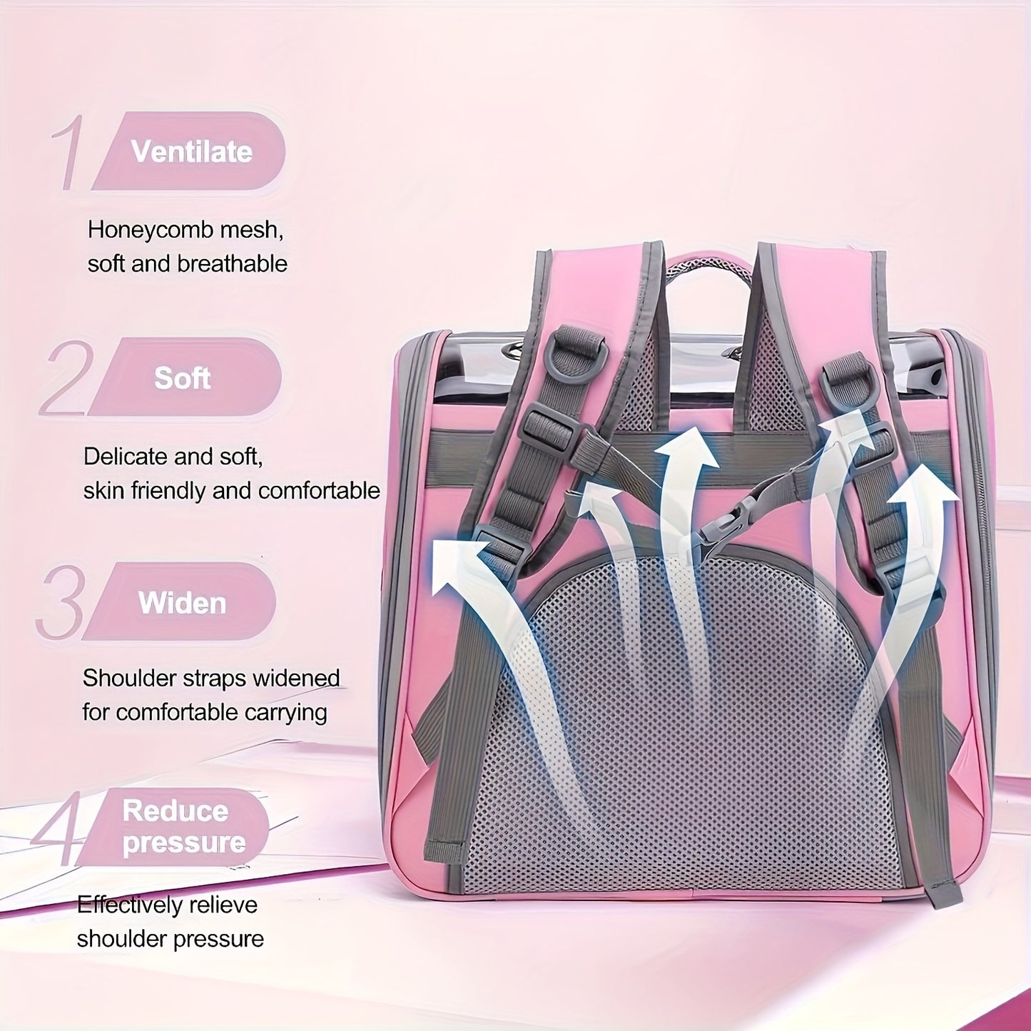 Airline Approved Pet Carrier Backpack for Small Dogs Cats and Puppies Portable Travel Bag