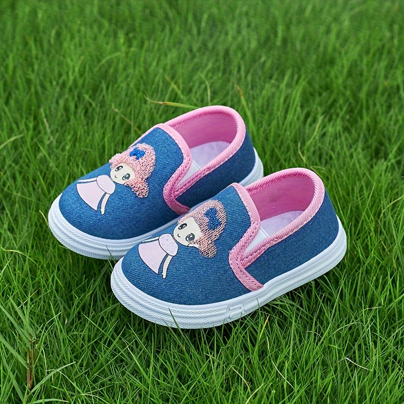 Cute Cartoon-Themed Young Ladies Shoes Lightweight Breathable Design with Elastic Closure
