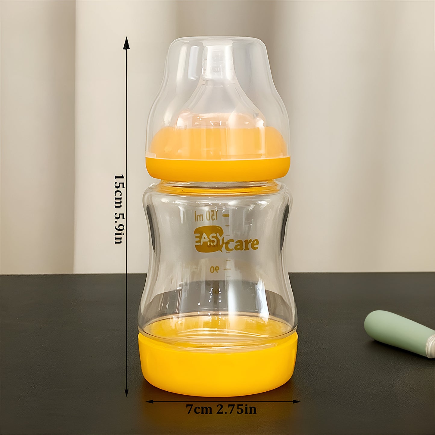 5pcs Easycare Wide Mouth Glass Baby Bottles with Sippy Cup Perfect for Celebrations