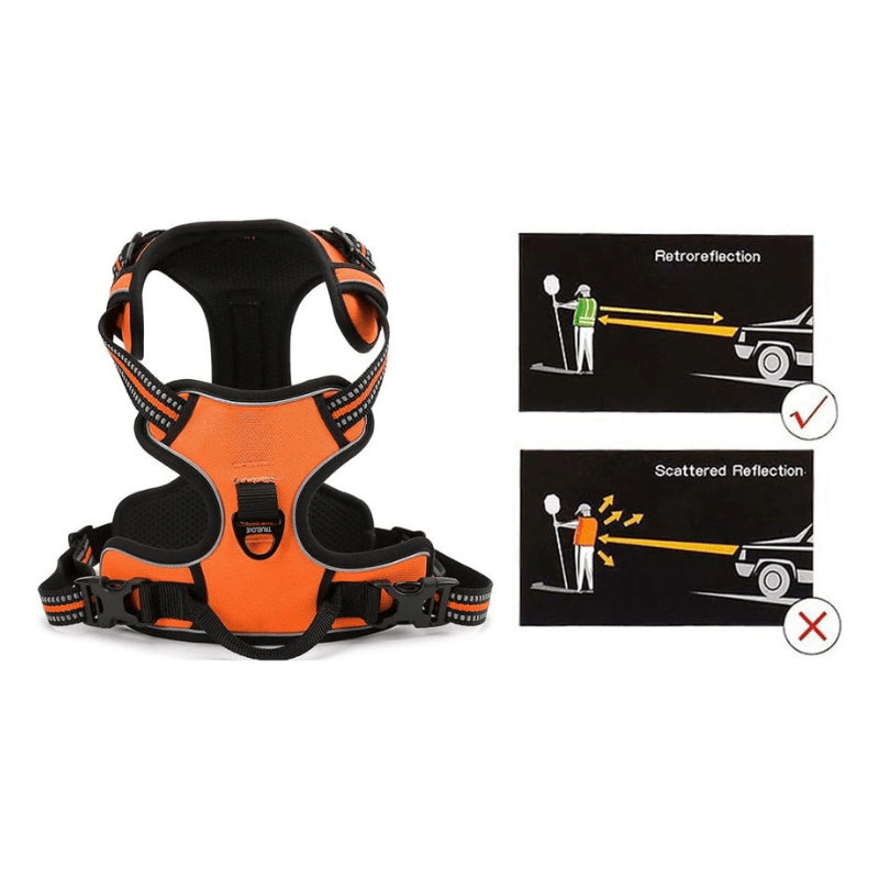 Soft Front Dog Harness Best Reflective No Pull Design with Convenient Handle