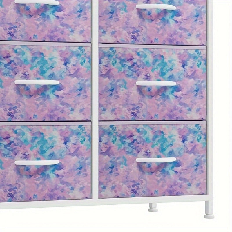 Hygge Nook Fabric Dresser Tall Storage Unit with 8 Drawers for Closet and Entryway