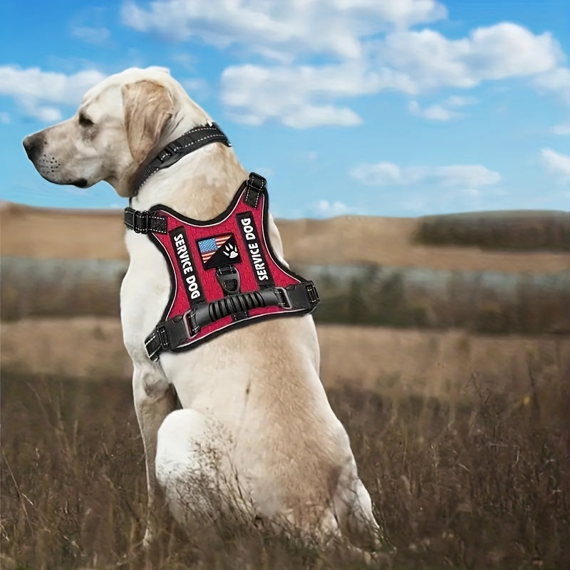 5pcs Reflective Dog Harness Set for Large Dogs Durable Adjustable No Pull with Leash and Bowl