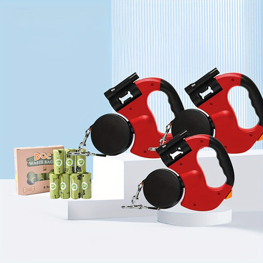 PawEase 2-in-1 Retractable Dog Leash – Ergonomic Comfort Grip for Small Medium Dogs