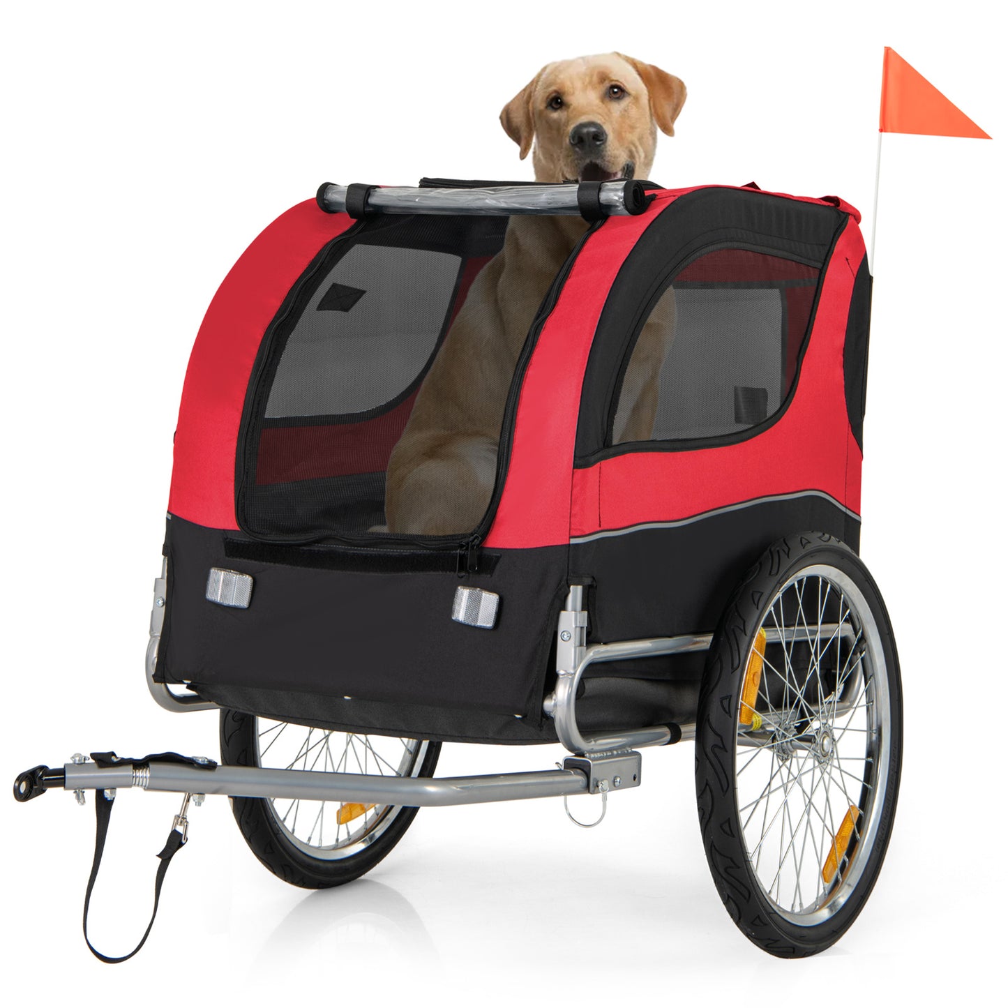 Lifezeal Pet Dog Bike Trailer 88 Lb Capacity 20 Inch Wheels