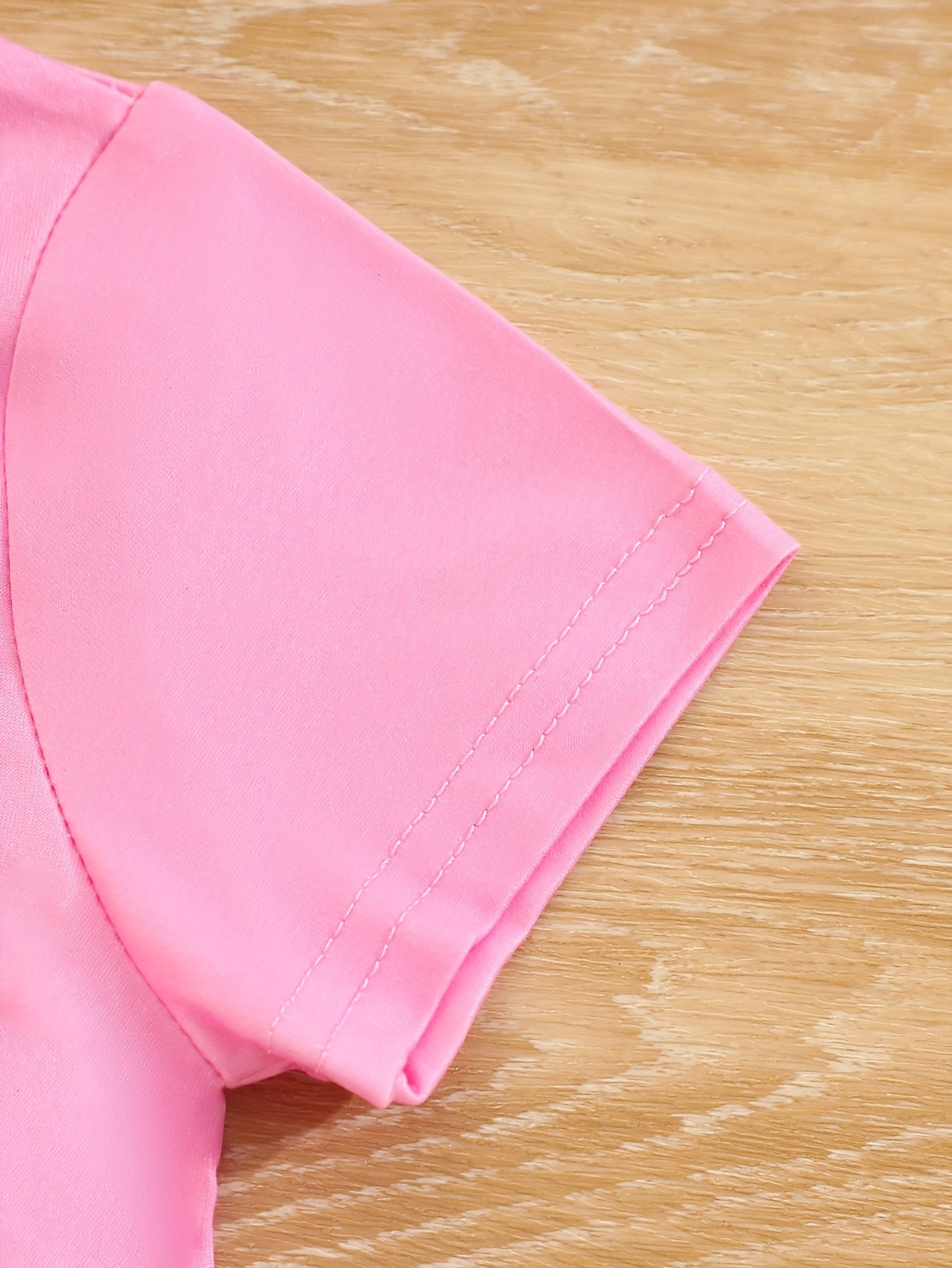 5 Sets/10pcs Youngsters' Casual Cute Princess Girl Printed Pattern Soft Comfortable Knitted Fabric Short Sleeve T-Shirt and Shorts Set, Suitable for Daily Outdoor Wear