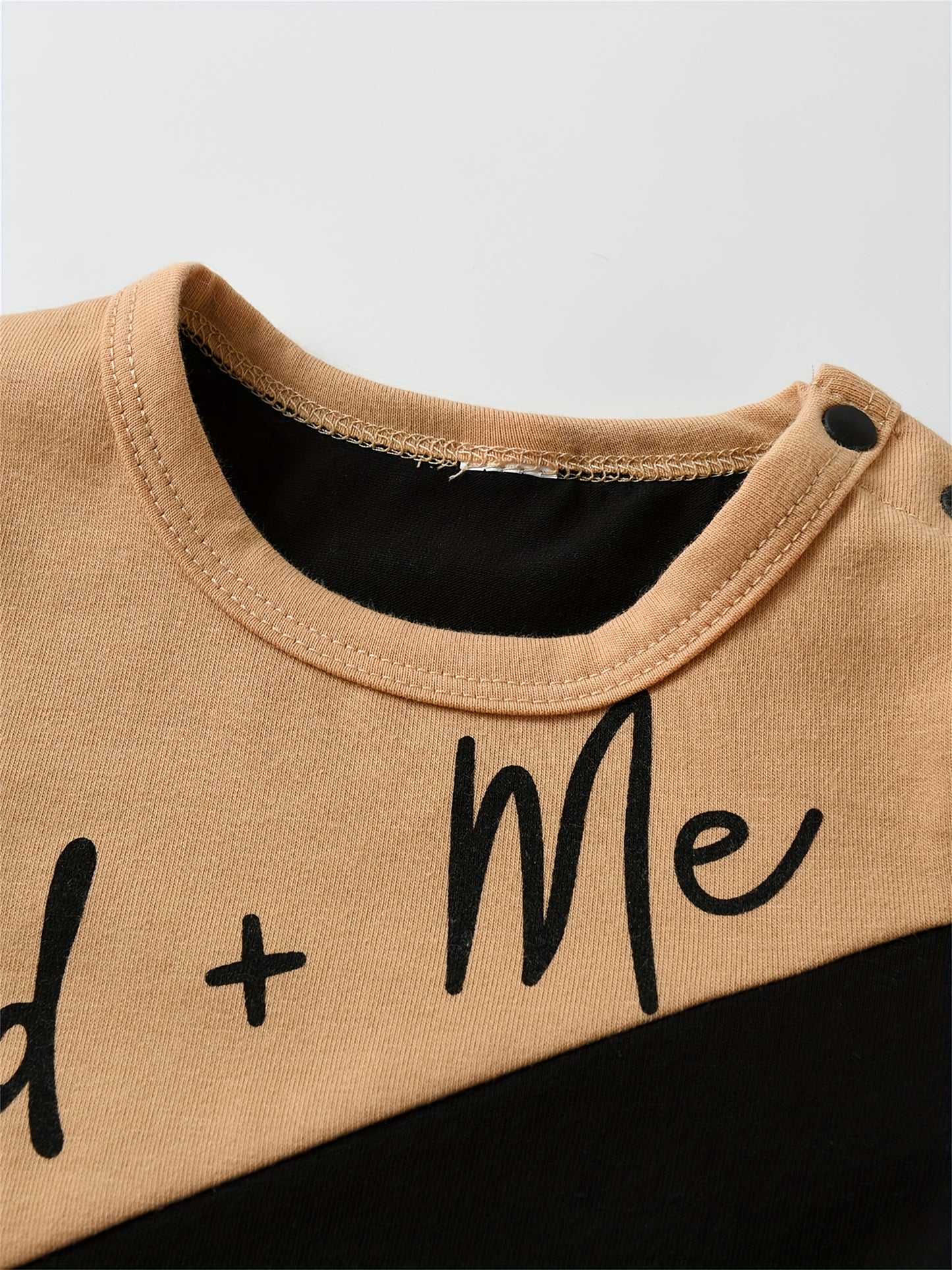 KuKitty Dad and Me Print Newborn Baby Boy Romper with Hat Long Sleeve Jumpsuit Outdoor